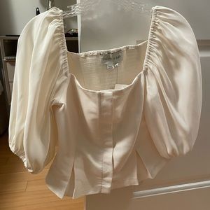 Sachin & Babi Lyric Balloon Sleeve Peplum Top